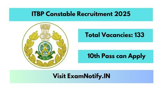 ITBP Constable Recruitment 2025