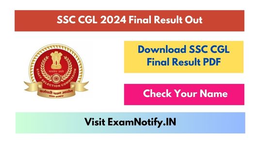 SSC CGL Final Result PDF