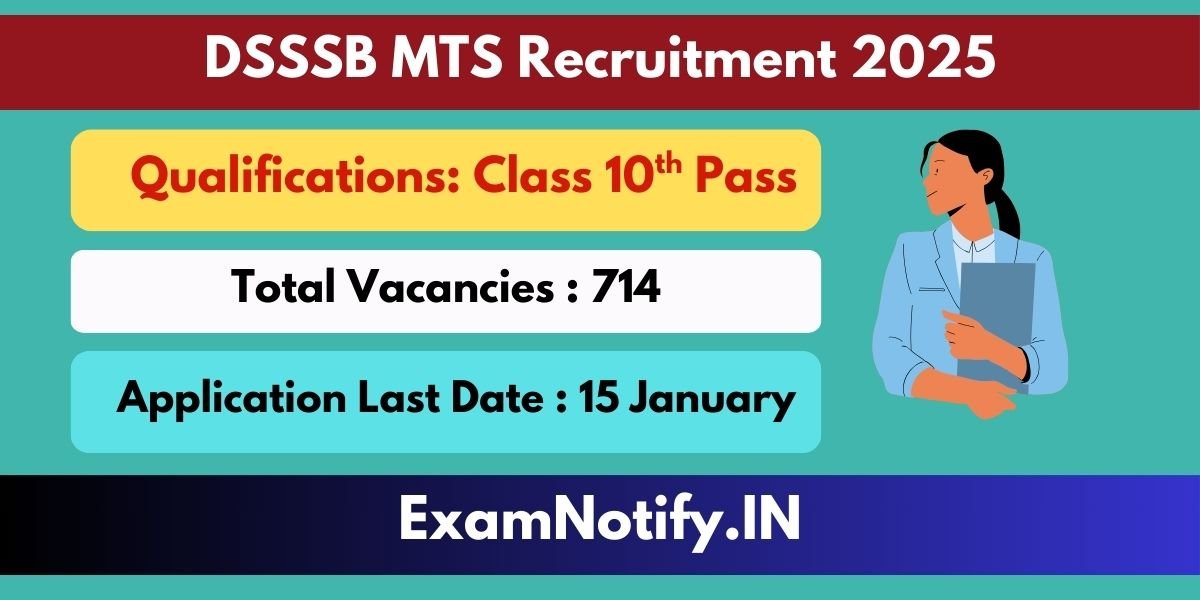 DSSSB MTS Recruitment 2025