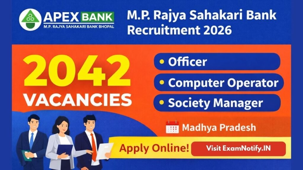 MP Apex Bank Recruitment 2026