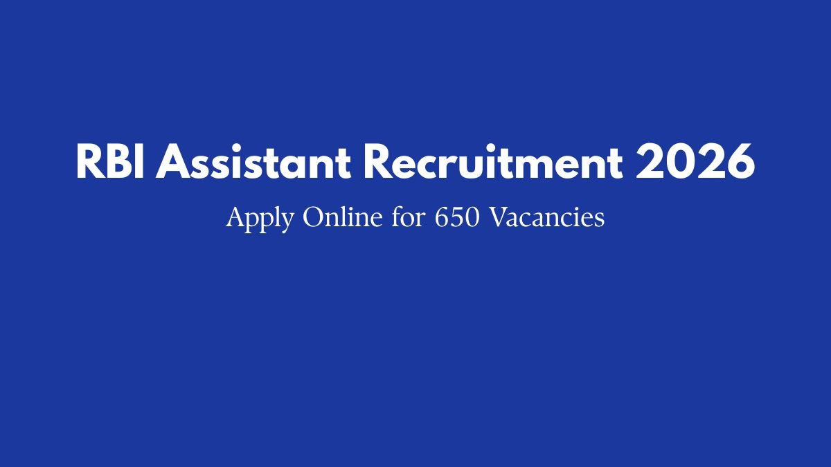 RBI Assistant Recruitment 2026